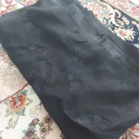 یه قواره چادری مشکی طرح گل
