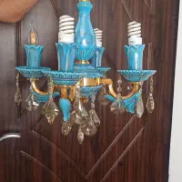 یه جفت لوستر 4 شاخه چینی بدنه فلز