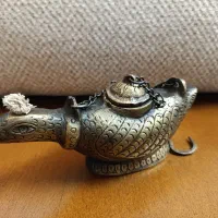 چراغ برنجی مرغابی قدیمی سنگین