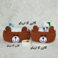سبد تریکو باکس نظم دهنده سیسمونی کودک مدل خرسس تدی|اسباب و اثاث بچه|تهران, فلسطین (میدان انقلاب)|دیوار