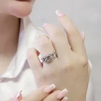 انگشتر نقره پرستو نگین دار کادو برای انگشت تعهد310|جواهرات|تبریز, |دیوار