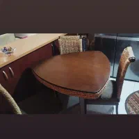 میز ناهار خوری سه نفره چوب راش برند ترنج