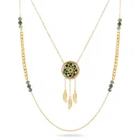 ست گردنبند، دستبند و گوشواره ورق طلا