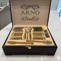 دوجعبه سرویس قاشق چنگال۱۲۵ پارچه استیل برای جهیزیه