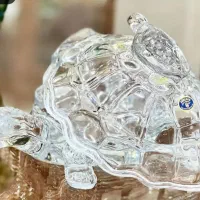 لاک پشت کریستال اصل چک|مجسمه، تندیس، ماکت|قم, بنیاد|دیوار