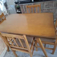 میز غذاخوری ۴ نفره با صندلی چوب راش