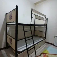تختخواب دوطبقه فلزی کشودار در حدنو