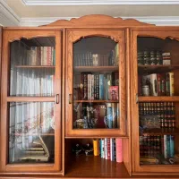 میز تحریر کتابخانه بوفه تمام چوب کاملا سالم و زیبا|کتابخانه، شلف، قفسه‌های دیواری|تهران, شهرک آپادانا|دیوار