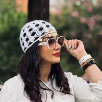 کلاه قلاب بافی پروانه