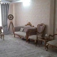 مبل استیل 7 نفره تمام چوب با جلو مبلی