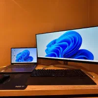 لپ تاپ لنوو slim3+مانیتور گیمینگ+کیبورد موس وایرلس