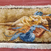 تابلو فرش دستباف تبریز دختر جواهر فروش ۸۵×۱۱۵|تابلو فرش|تهران, دردشت|دیوار