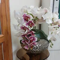 گلدان گل ارکیده با میز