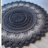 فرشینه مدرن یلدایی بافته شده با نخ مکرومه|فرش|تهران, علی‌آباد|دیوار