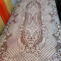 روتختی اطلس پود پتو سفری خارجی رومیزی گیپور قدیمی