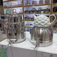 کتری/چایساز سماور روگازی/استیل همراه باقوری ارسال