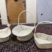 ۳ عددسبدعروس شیشه ای۲عدد سبد حصیری۱ عدد پارچه عقد