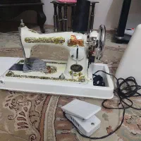 چرخ خیاطی با دینام و پدال و جعبه