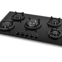 اجاق گازصفحه ای،۵شعله طراحی شیک،ترکیب سرامیک وشیشه