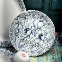 سرویس غذا خوری 25 پارچه آرکوپال طرح گلور سرمه ای|ظروف سرو و پذیرایی|هشتگرد, شهرک ایران خودرو|دیوار