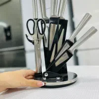 سرویس چاقو کارد  ساطور پارادایس استیل و مشکی موجود