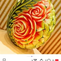 حکاکی کدو وهندوانه شب یلدا|صنایع دستی و سایر لوازم تزئینی|مراغه, |دیوار