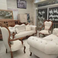 مبل کلاسیک سلطنتی افسون مدل ۸نفره چستر دار آدرینا|مبلمان خانگی و میز عسلی|شیراز, دوکوهک|دیوار
