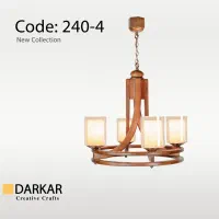 لوستر چوبی مدل رولت|لوستر و چراغ آویز|کرج, شاهین‌ویلا|دیوار