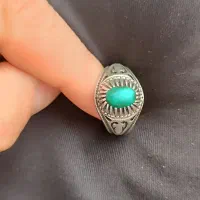 انگشترنقره فیروزه قدیمی تمیز رکاب شاکری