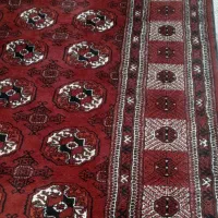 قالی ابعاد۳در۴ ویک جفت پشتی هردوتا ترکمن اصیل