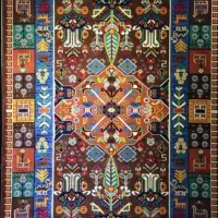 فرش ماشینی خوش رنگ و نگار