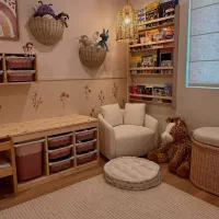 طبقات چوبی و بوفه شلفای چوبی|کتابخانه، شلف، قفسه‌های دیواری|اهواز, کمپلو شمالی|دیوار