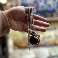 گردنبندمردانه نقره کاره دست|جواهرات|ری, جوانمرد قصاب|دیوار