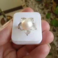 انگشتر مروارید نقره زنانه