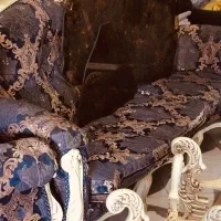 فروش مبل استیل ۷ نفره همراه باروکش پارچه ای