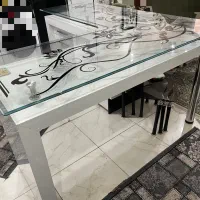 میز جزیره ای mdf با شیشه اپن آشپزخانه|میز و صندلی غذاخوری|لنجان, |دیوار