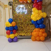 دکور تولد بادکنک آرایی و لوازم تولد رنگین کمان|اسباببازی|اراک, |دیوار