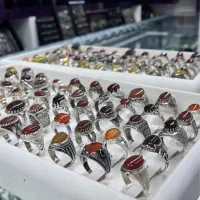انگشتر عقیق مردانه نقره925
