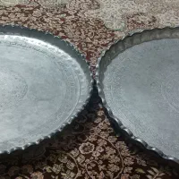 مجمعه یا سینی مسی قدیمی لب کنگره کنده کاری