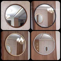 آینه گرد با قاب ام دی اف