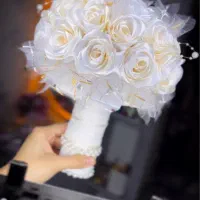 دسته گل روبانی/دسته گل عروس/باکس گل|گل مصنوعی|بوشهر, |دیوار