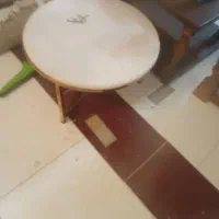 میز عسلی گرد میزنهارخوری 6نفره همراه با شیشه 8میل|میز و صندلی غذاخوری|تهران, قاسم‌آباد|دیوار