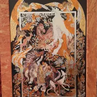 تابلو معرق نقش برجسته نفیس عرض ۵۵ در قد ۷۵