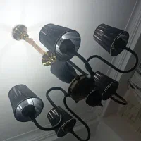 لوستر ۵ شعله فلزی|لوستر و چراغ آویز|اقلید, |دیوار