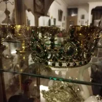 تاج زیبای نامزدی  رنگ زمرد