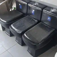 توالت فرنگی مشکی و طوسی ایساتیس|لوازم سرویس بهداشتی|شیراز, تندگویان|دیوار