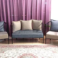 نیم ست راحتی آهن و پارچه|مبلمان خانگی و میز عسلی|نوشهر, |دیوار