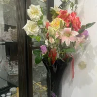 گل با گلدان