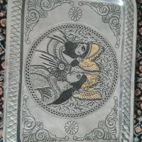 سینی برنجی قلمزنی شده