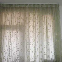دو عدد پرده حریر جنس ترک طوسی و سبز|پرده، رانر، رومیزی|مشهد, رضاشهر|دیوار